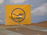 Landung durch das Lufhansa-Logo